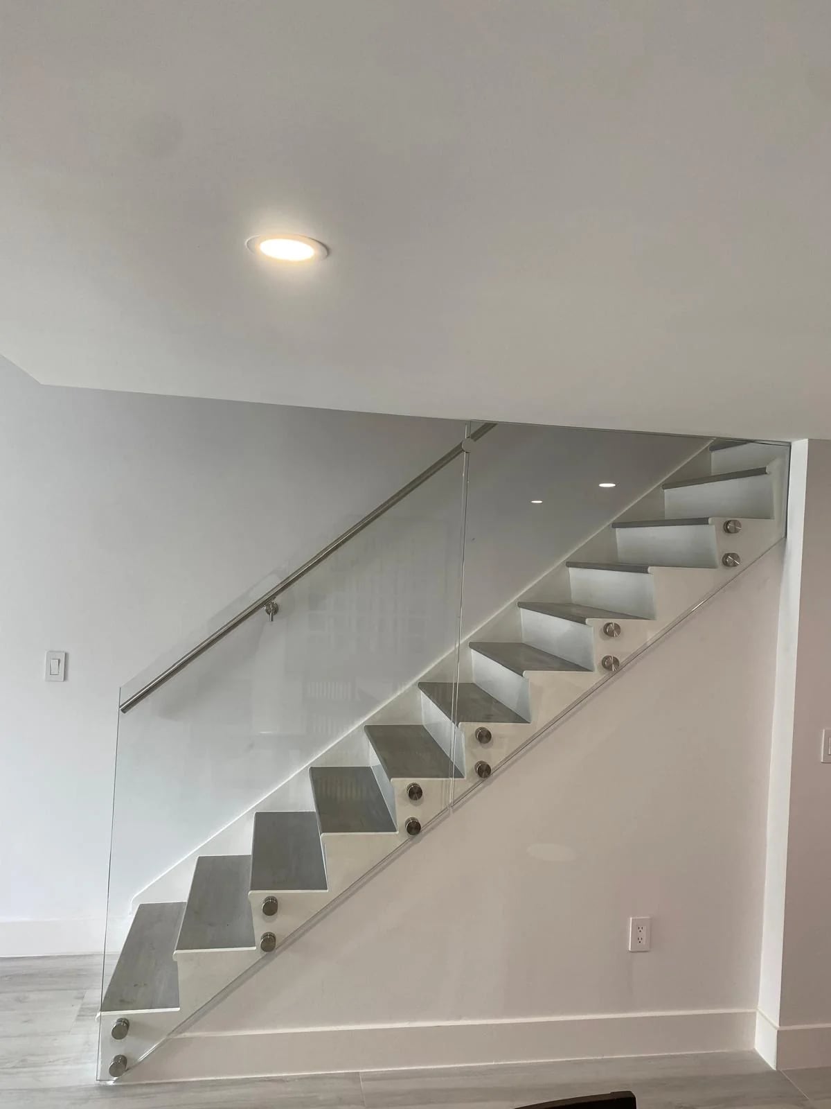 Glass railing for spiral staircase Miami