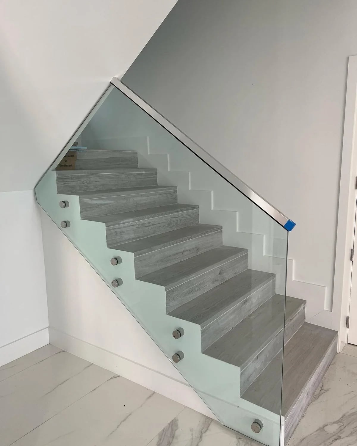 Glass railing installation by Eastern Glass Corp Miami