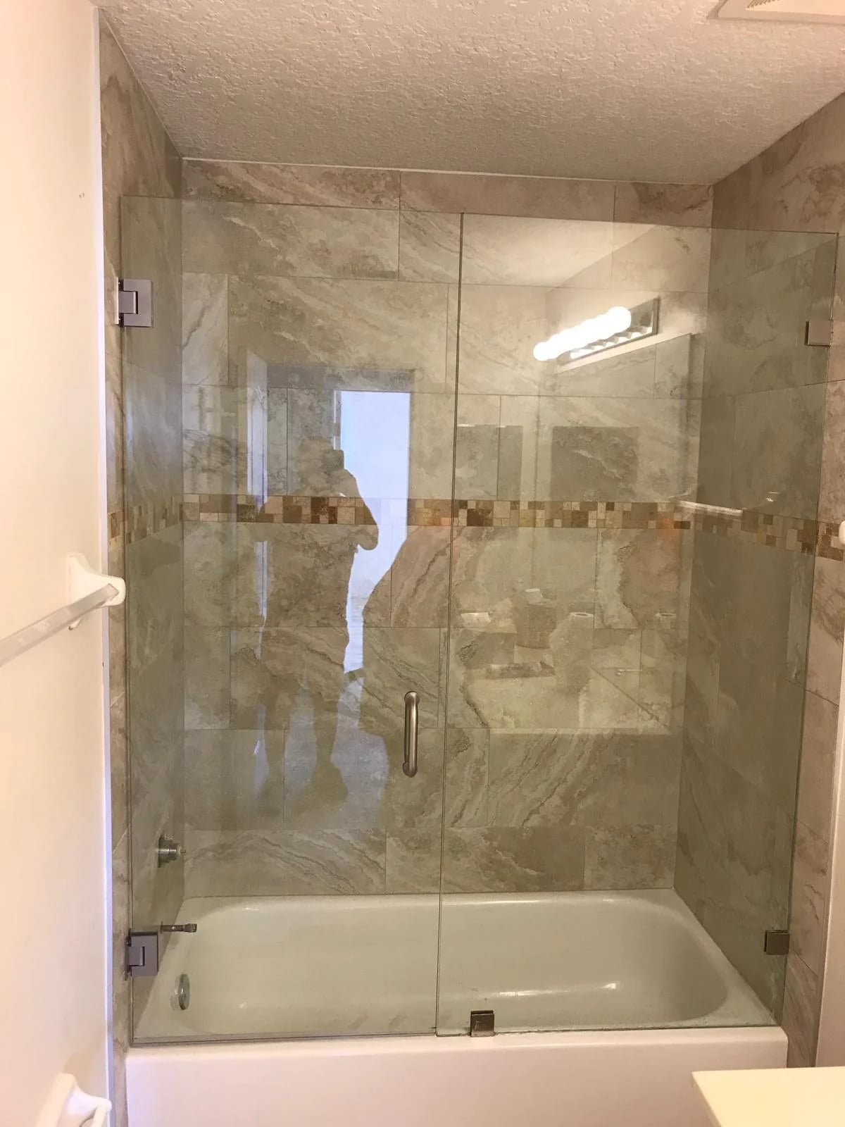 Pivot shower door installation Broward County