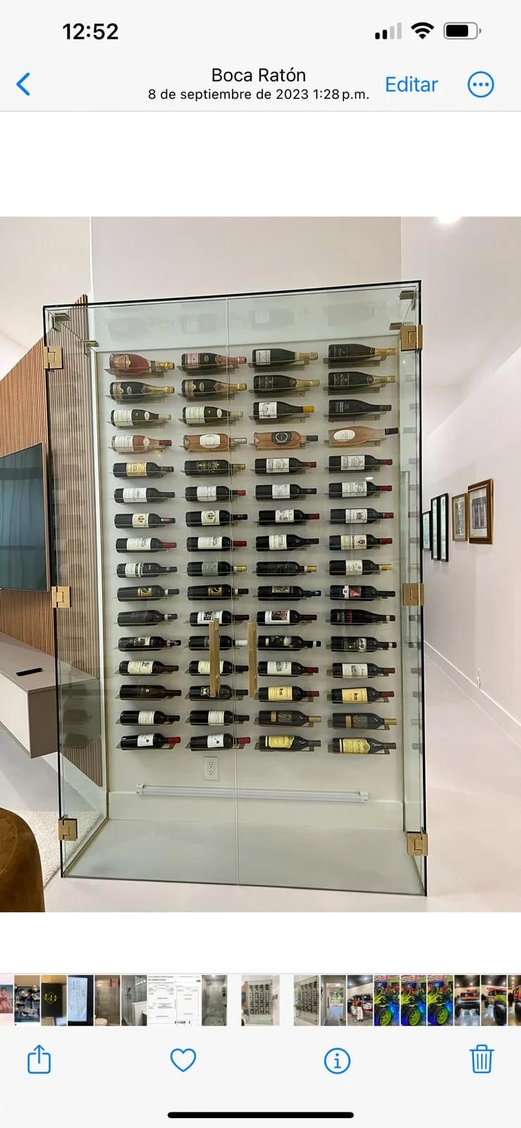 Residential glass wine cellar Fort Lauderdale