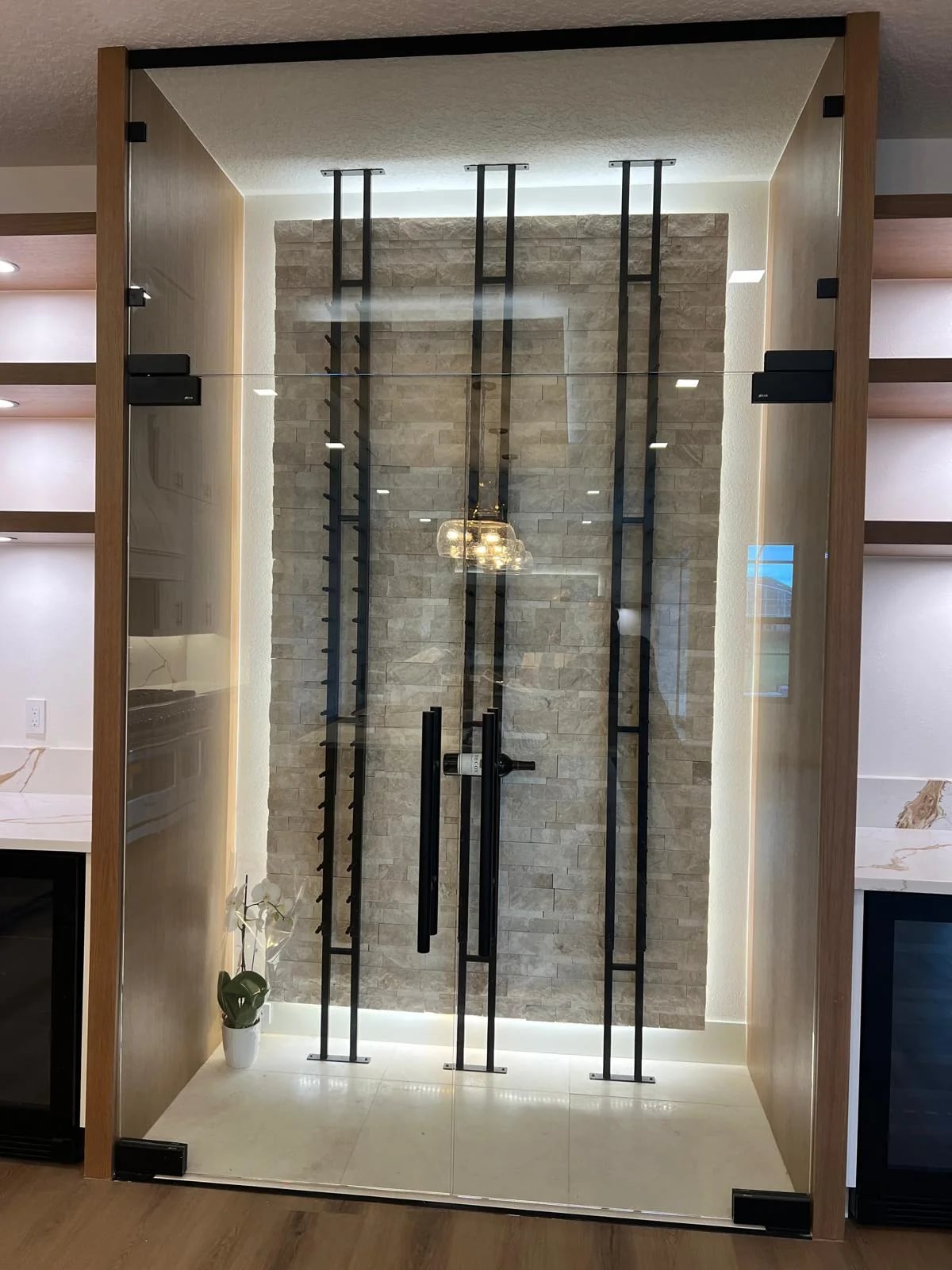 Glass wine cellar by Eastern Glass Corp South Florida